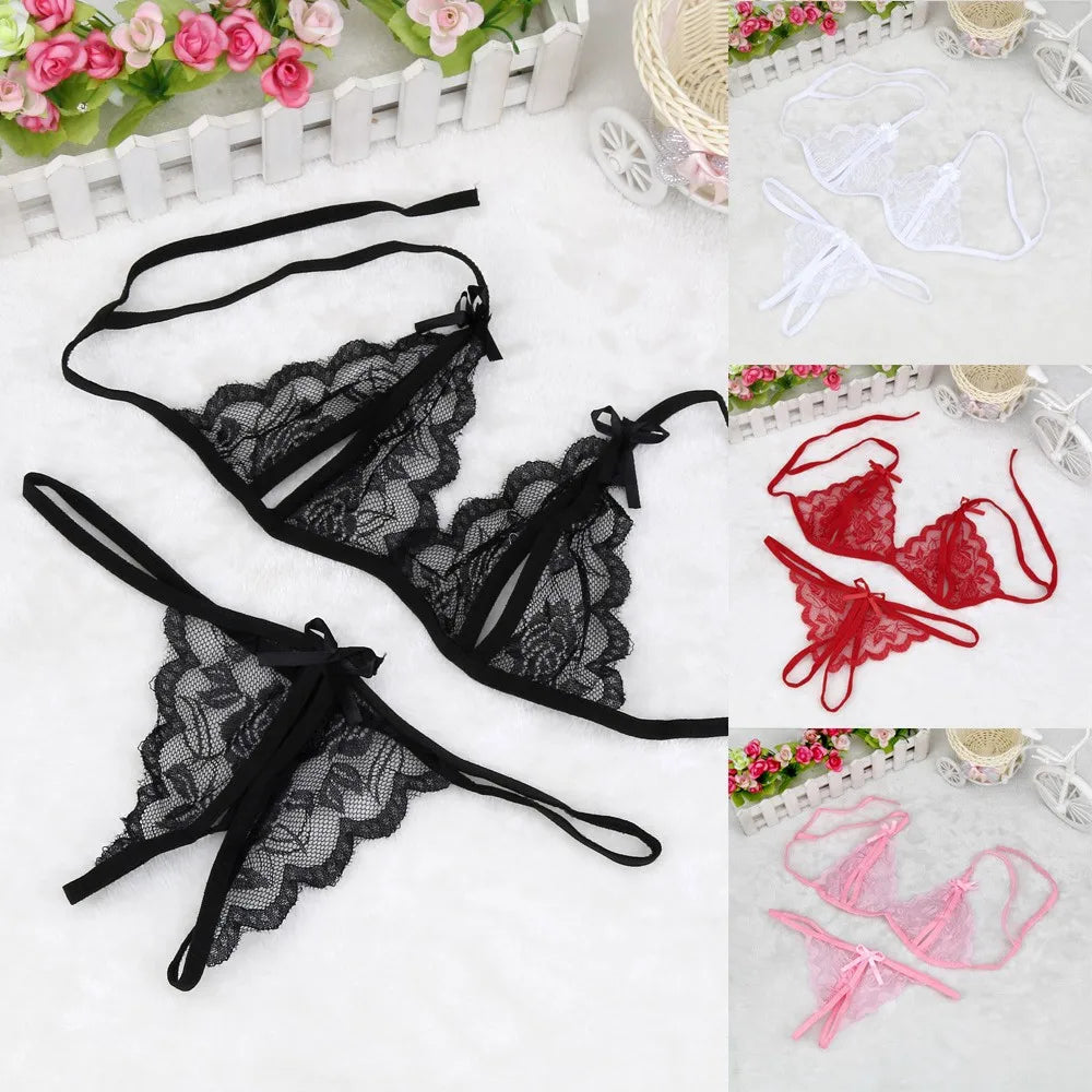 Sexy Lace Hollow Out Underwear Bra Set Sexy Lingerie Set