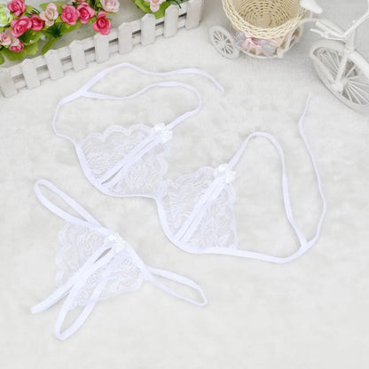 Sexy Lace Hollow Out Underwear Bra Set Sexy Lingerie Set